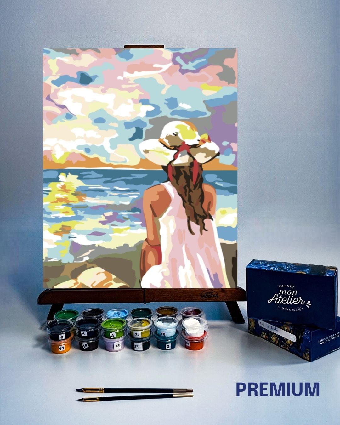 PINTURA POR NÚMERO - MUJER EN LA PLAYA