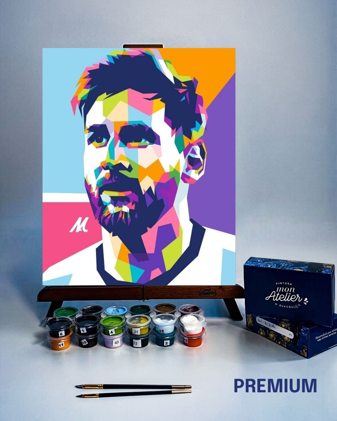 PINTURA POR NÚMERO - MESSI CARA
