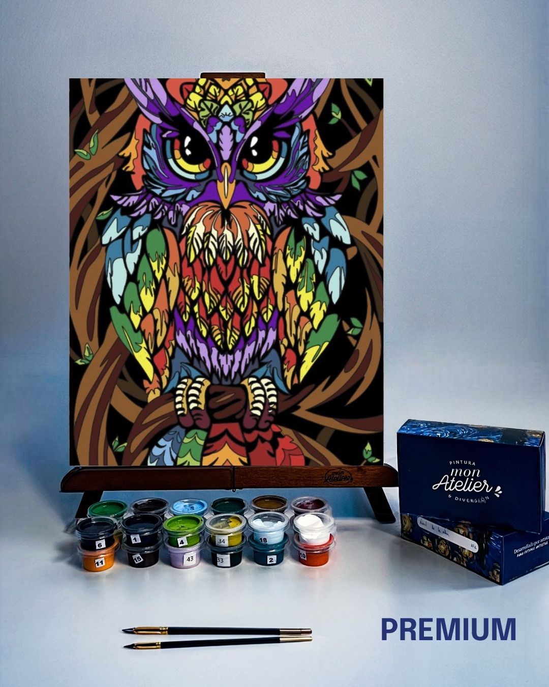 PINTURA POR NÚMERO- BUHO