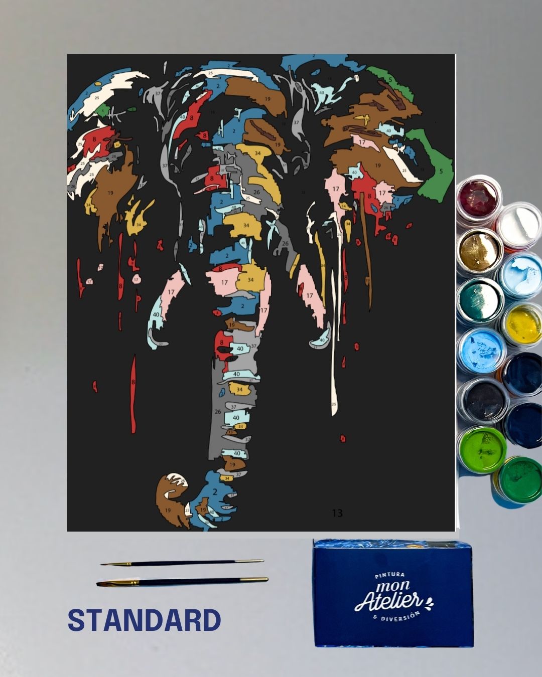 PINTURA POR NÚMERO STANDARD - ELEFANTE