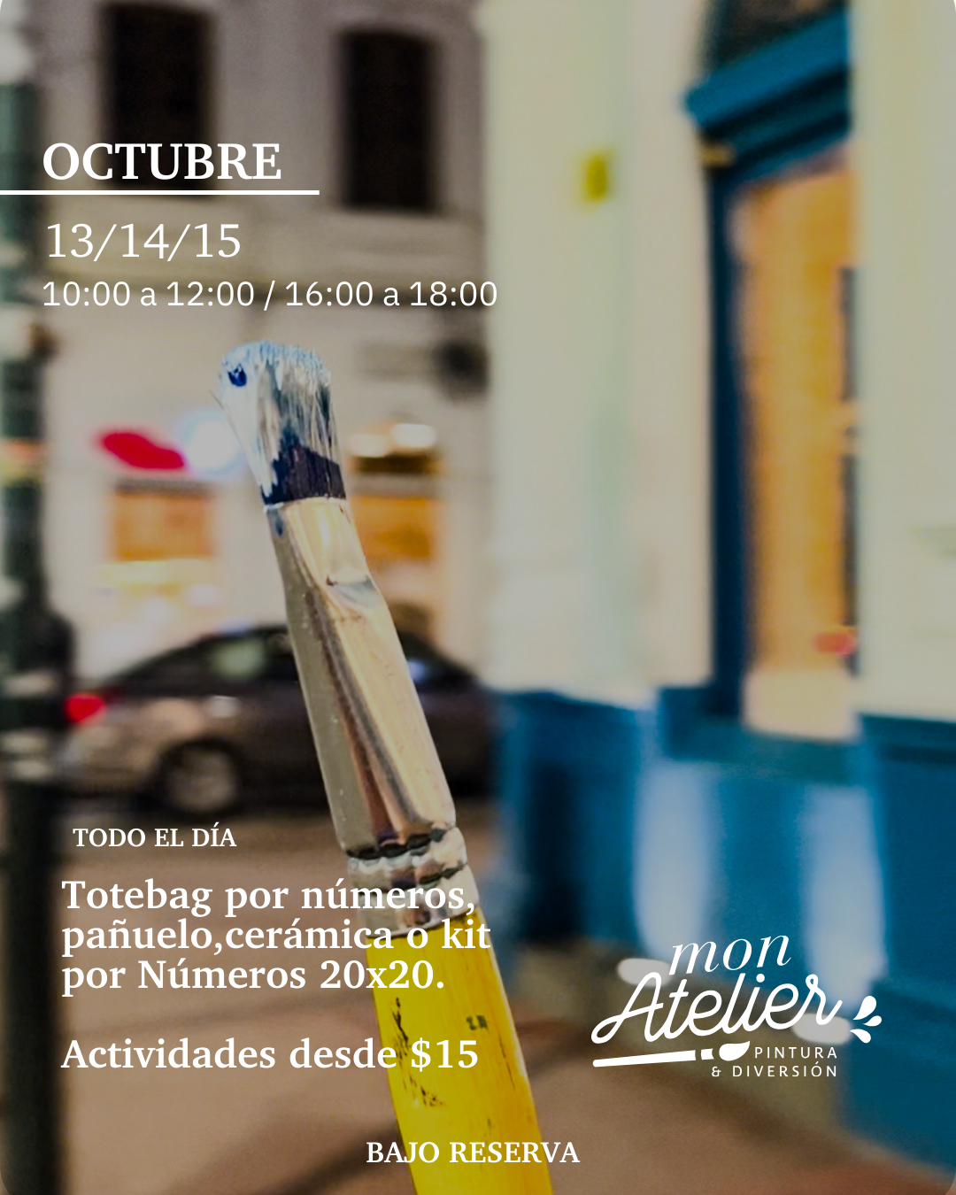 Actividad de Pintura en Quito – Lunes 13, Martes 14 y Miércoles 15 de Octubre