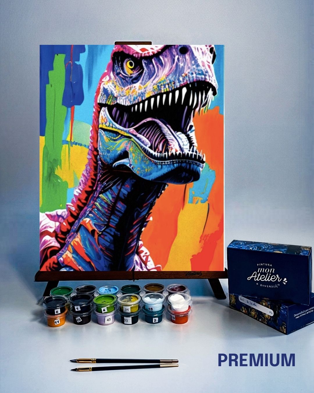 PINTURA POR NÚMERO- DINOSAURIO