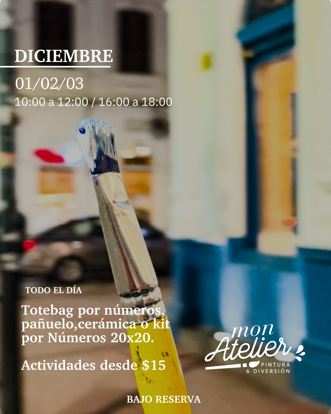 Actividad de Pintura en Quito – Lunes 01, Martes 02 y Miércoles 03 de Diciembre