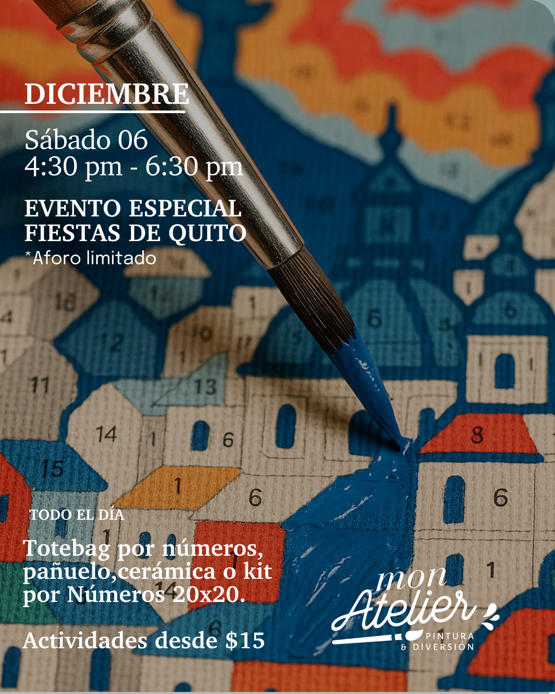 Actividad de Pintura en Quito – Sábado 06 de Diciembre Especial por Fiestas de Quito