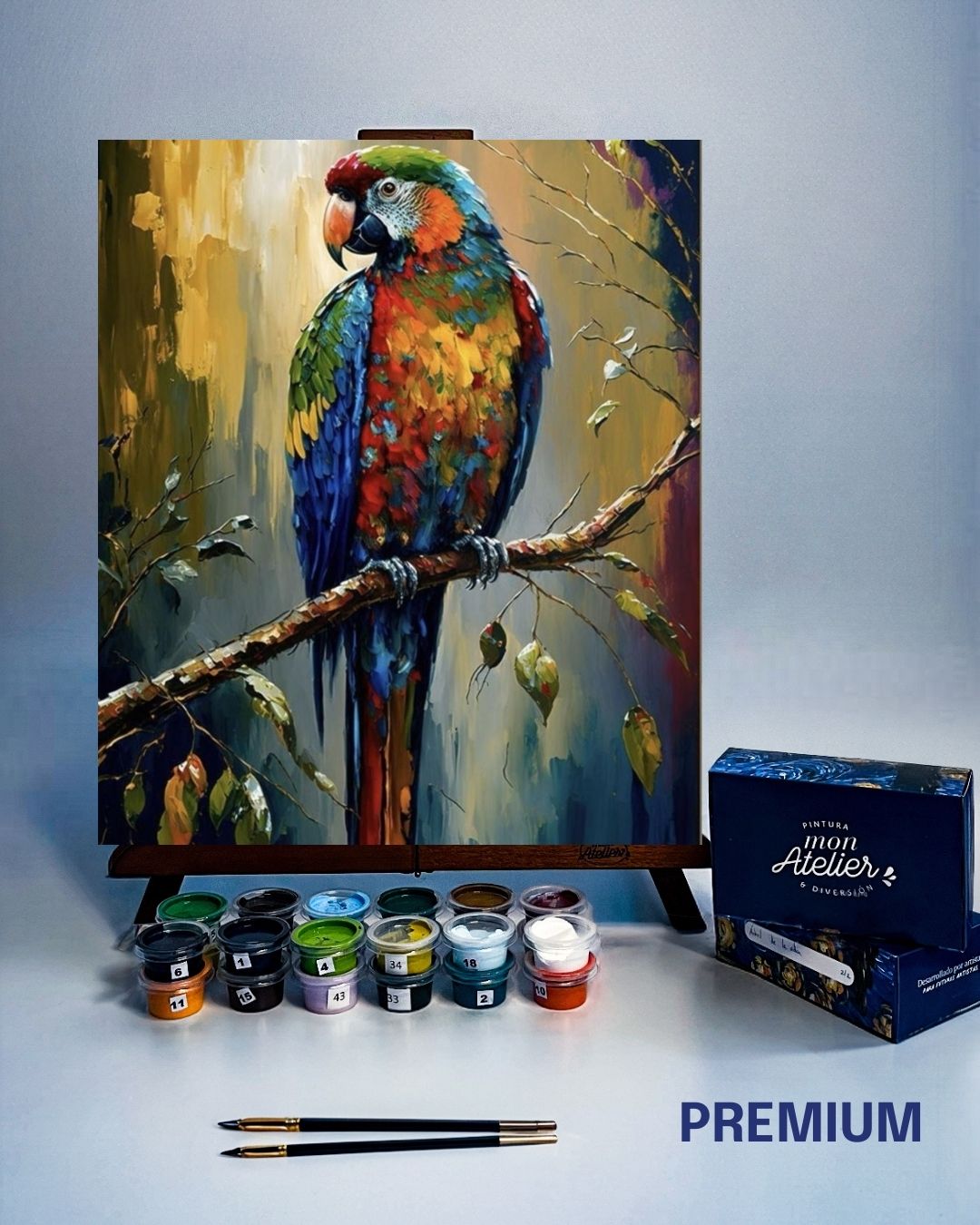 PINTURA POR NÚMERO - GUACAMAYO