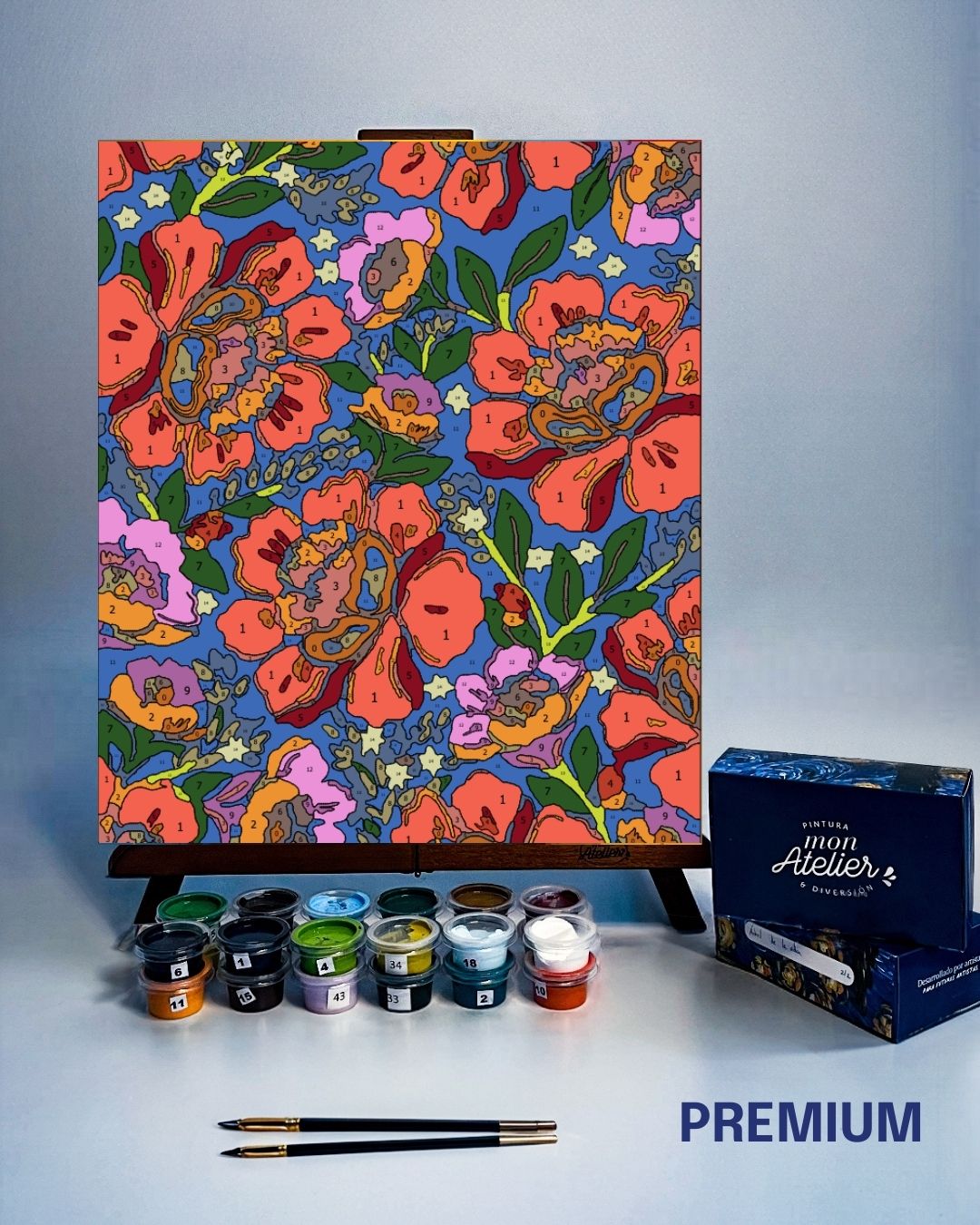 PINTURA POR NÚMERO - SINFONÍA DE FLORES