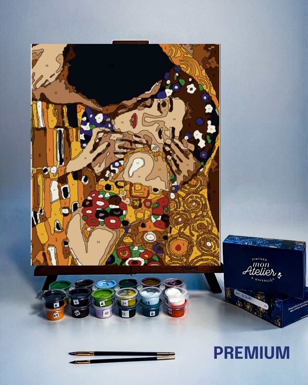 PINTURA POR NÚMERO - EL BESO KLIMT