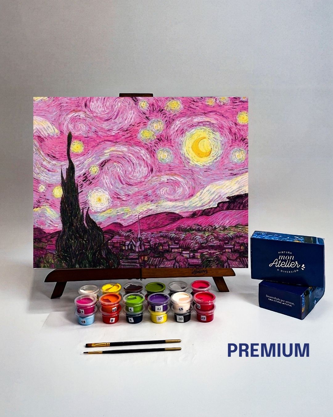 PINTURA POR NÚMERO - Noche de rosas estrellada