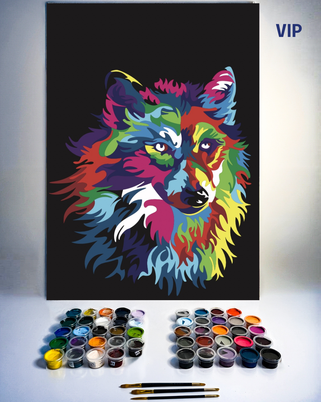 PINTURA POR NÚMERO - LOBO