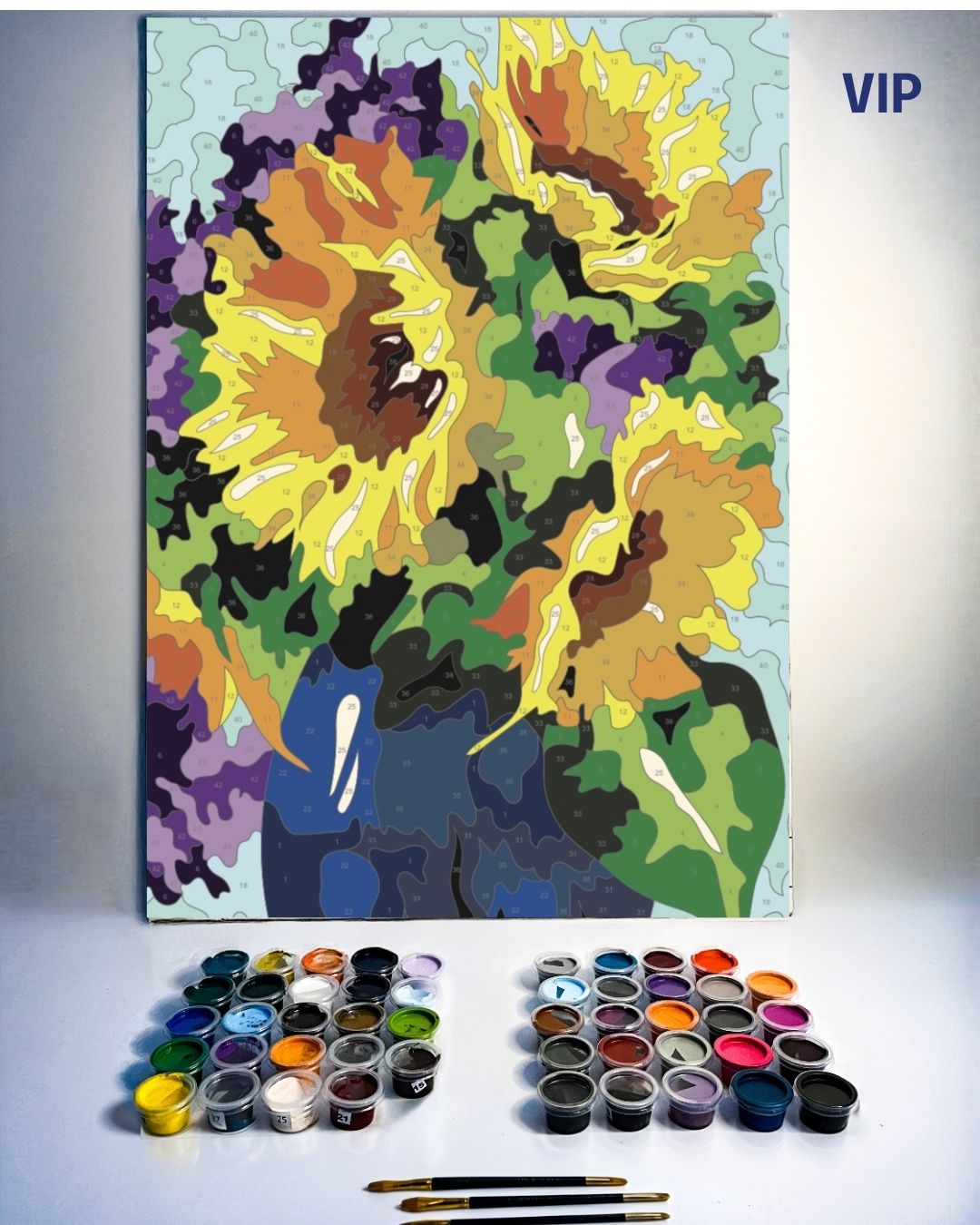 PINTURA POR NÚMERO VIP - GIRASOL