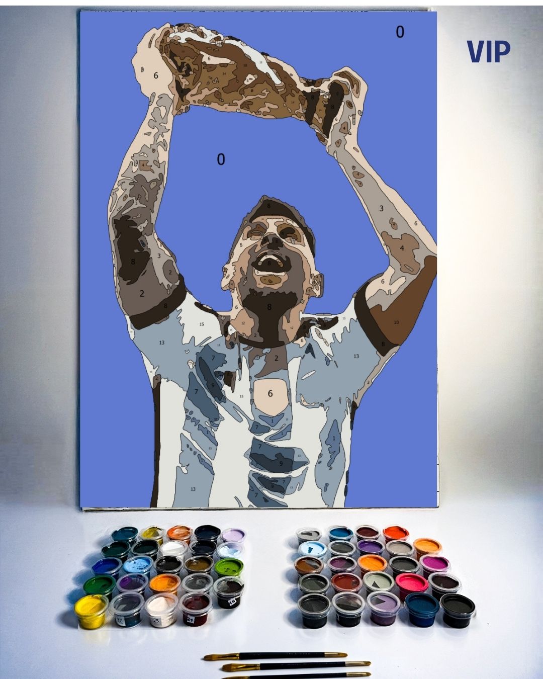 PINTURA POR NÚMERO VIP - MESSI CAMPEON