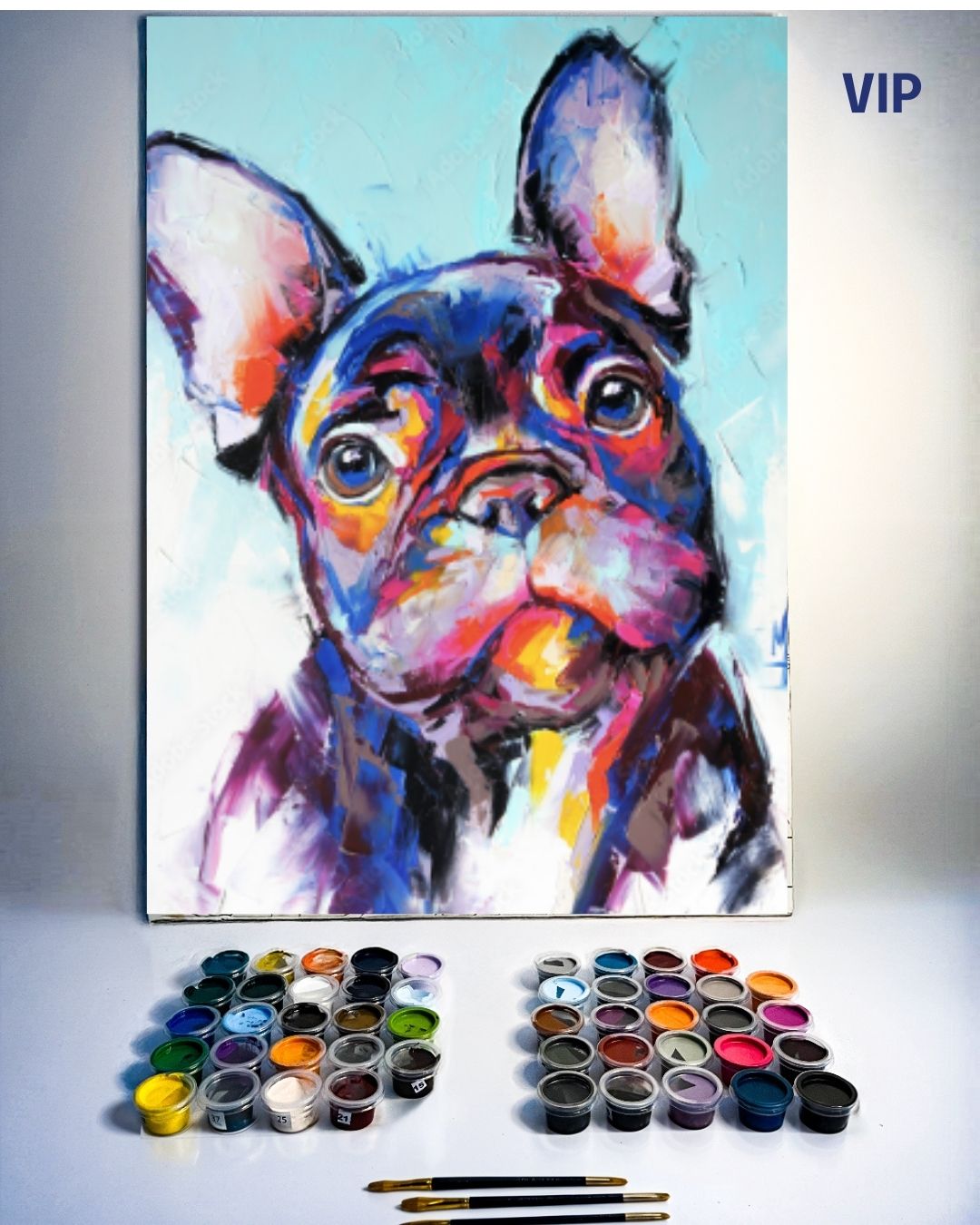 PINTURA POR NÚMERO VIP - FRENCH BULLDOG
