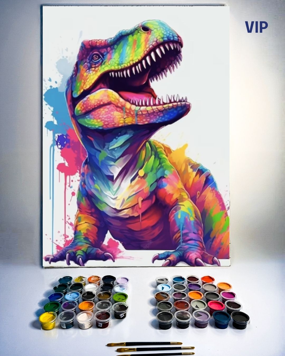 PINTURA POR NÚMERO VIP - T-REX