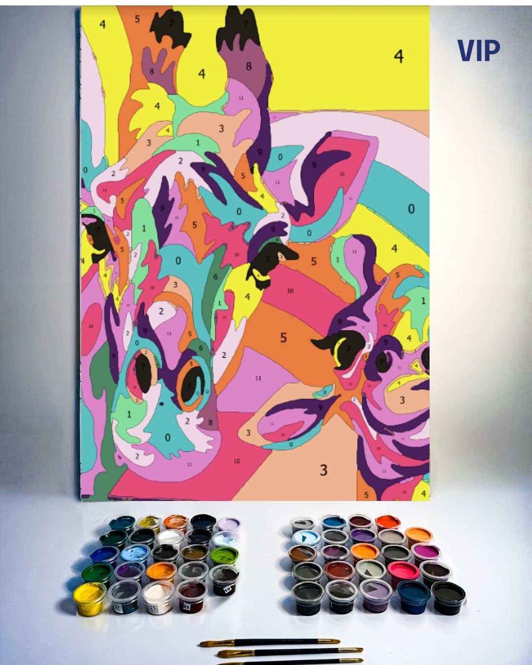 PINTURA POR NÚMERO VIP - JIRAFA