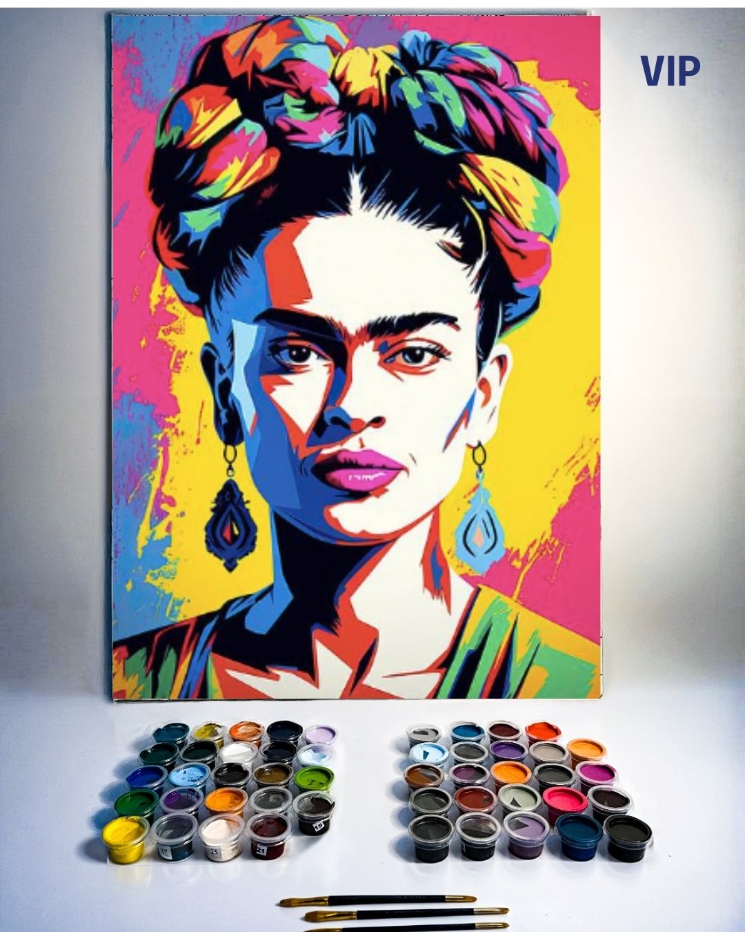 PINTURA POR NÚMERO VIP - FRIDA POP ART