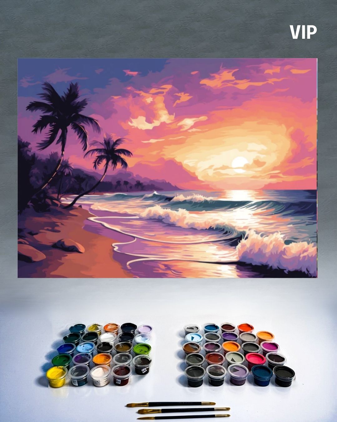 PINTURA POR NÚMERO VIP - LA PLAYA