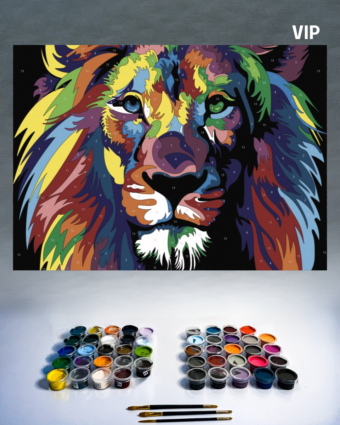 PINTURA POR NÚMERO- LEON