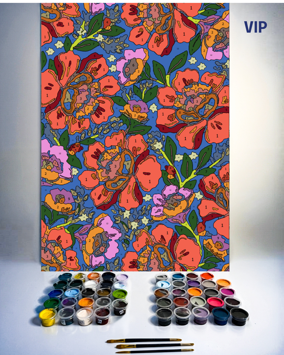 PINTURA POR NÚMERO - SINFONÍA DE FLORES