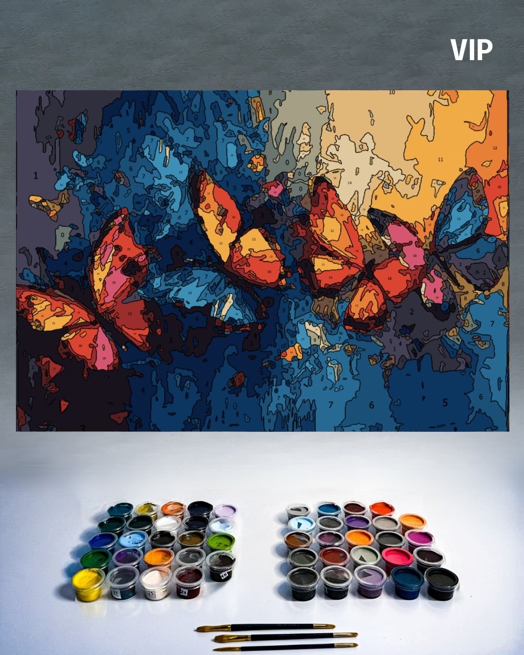PINTURA POR NÚMERO VIP - MARIPOSAS