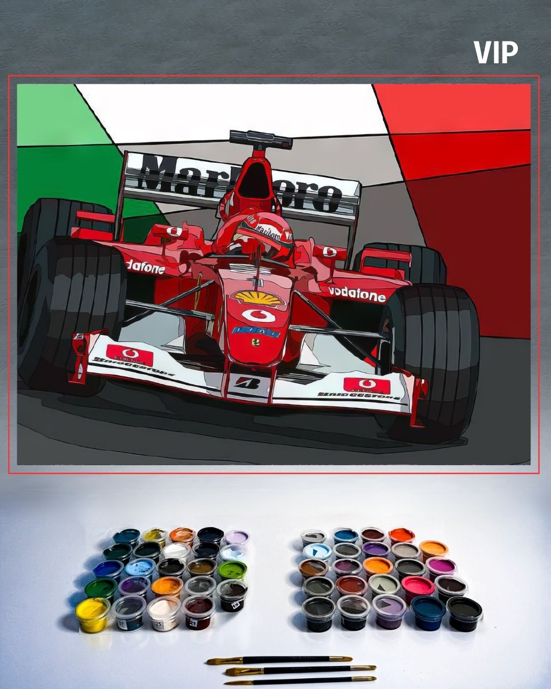 PINTURA POR NÚMERO VIP - F1 MICHAEL SCHUMACHER