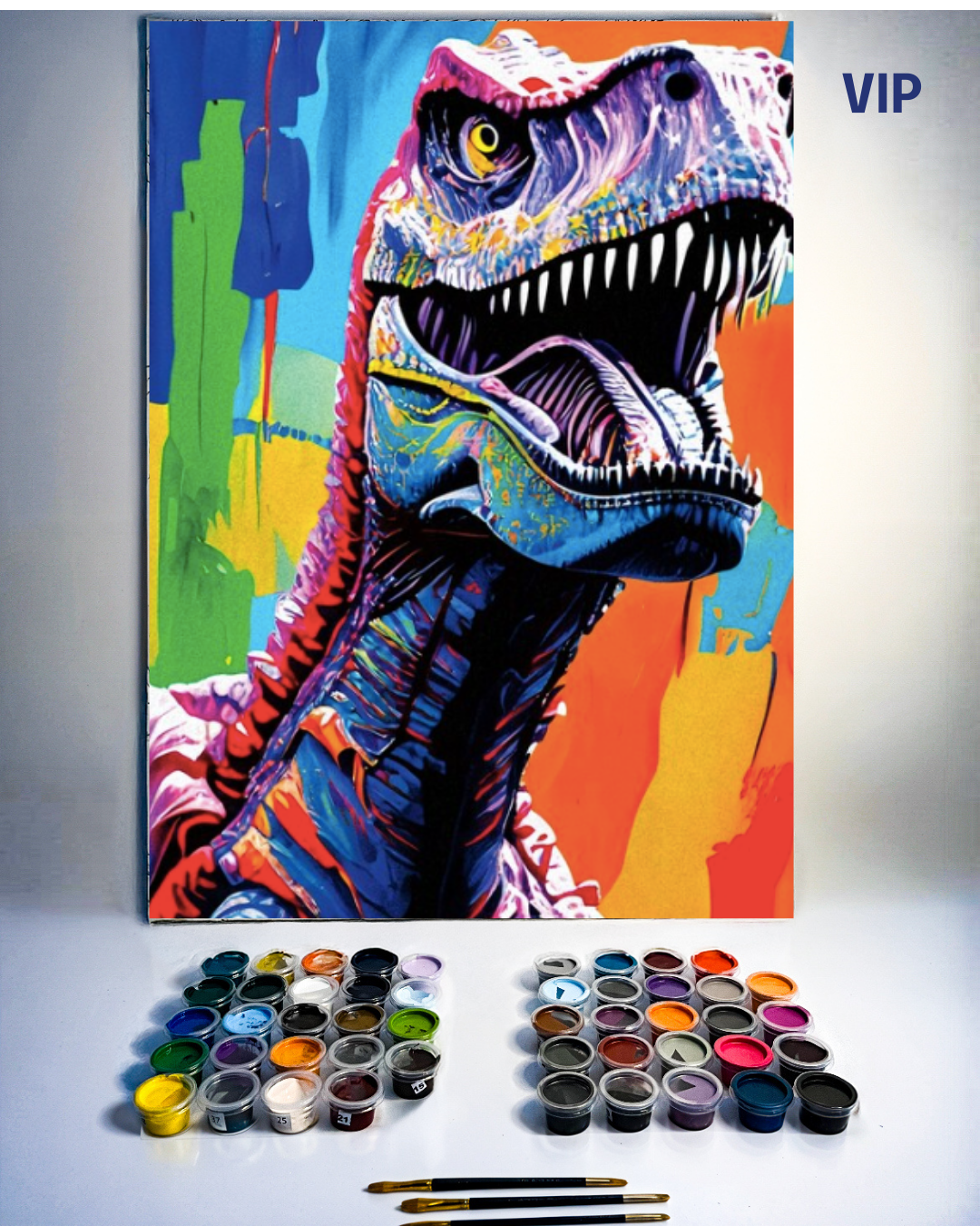 PINTURA POR NÚMERO- DINOSAURIO