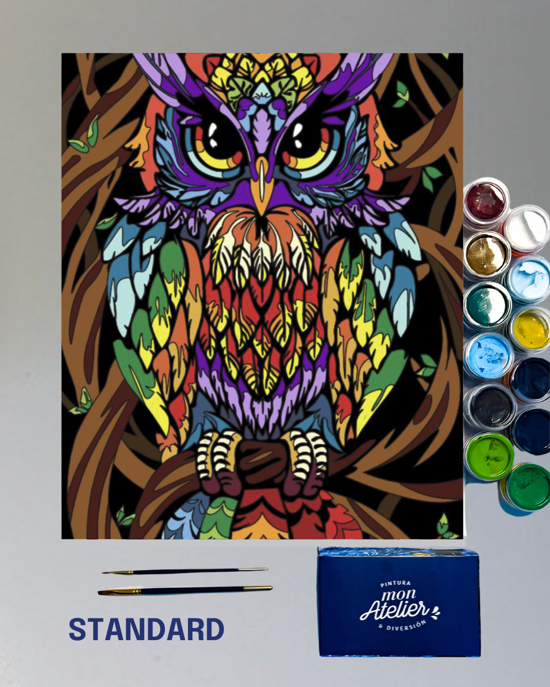 PINTURA POR NÚMERO- BUHO