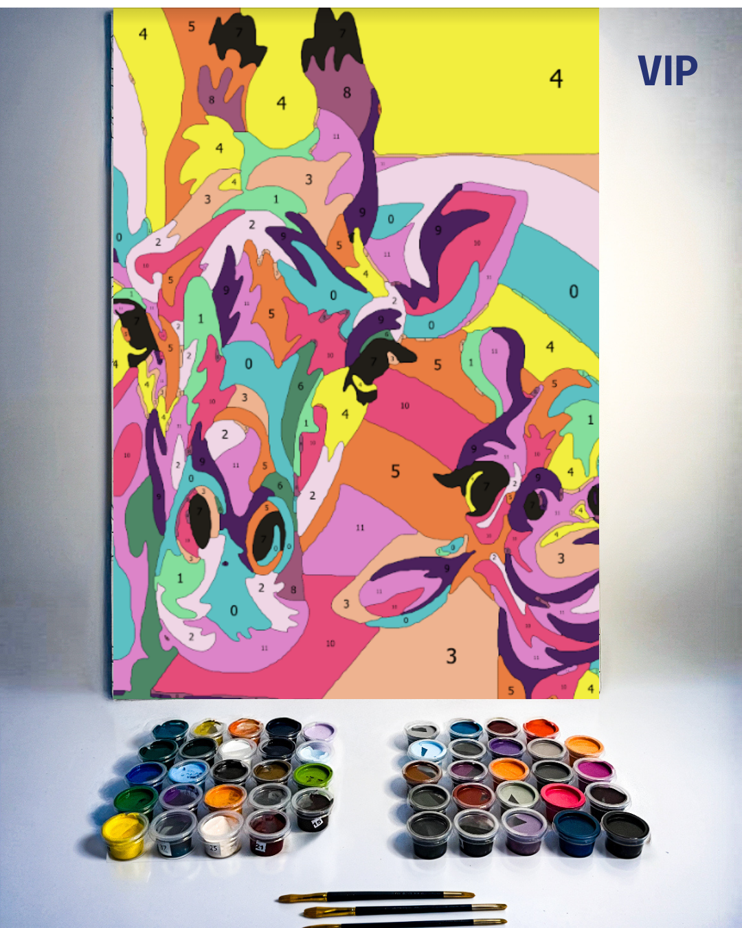 PINTURA POR NÚMERO - JIRAFA