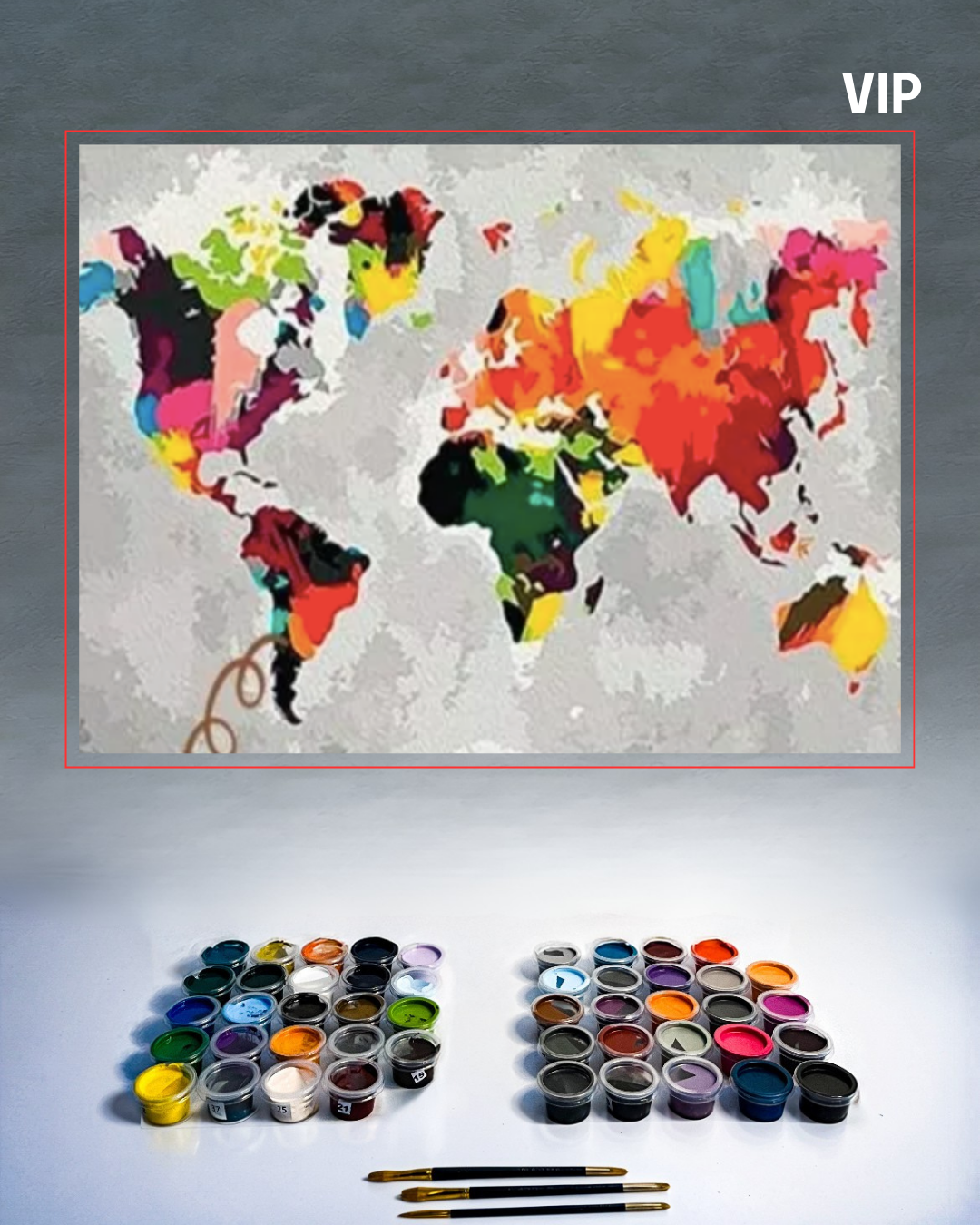 PINTURA POR NÚMERO - MAPA MUNDI