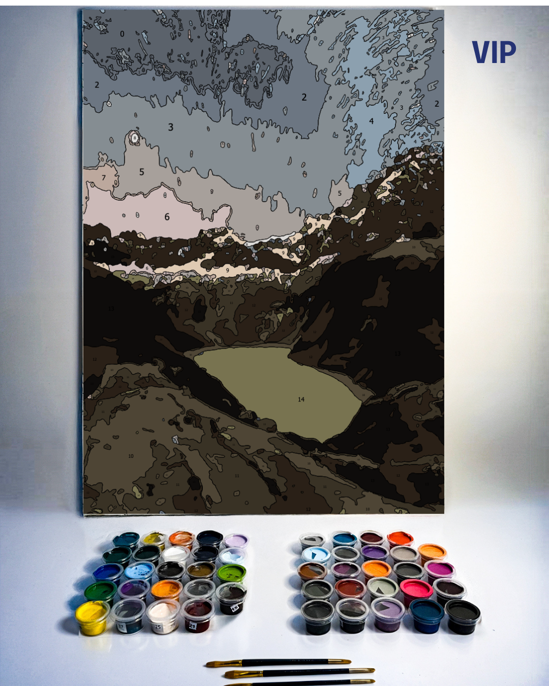 PINTURA POR NÚMERO - LAGUNA AMARRILLA