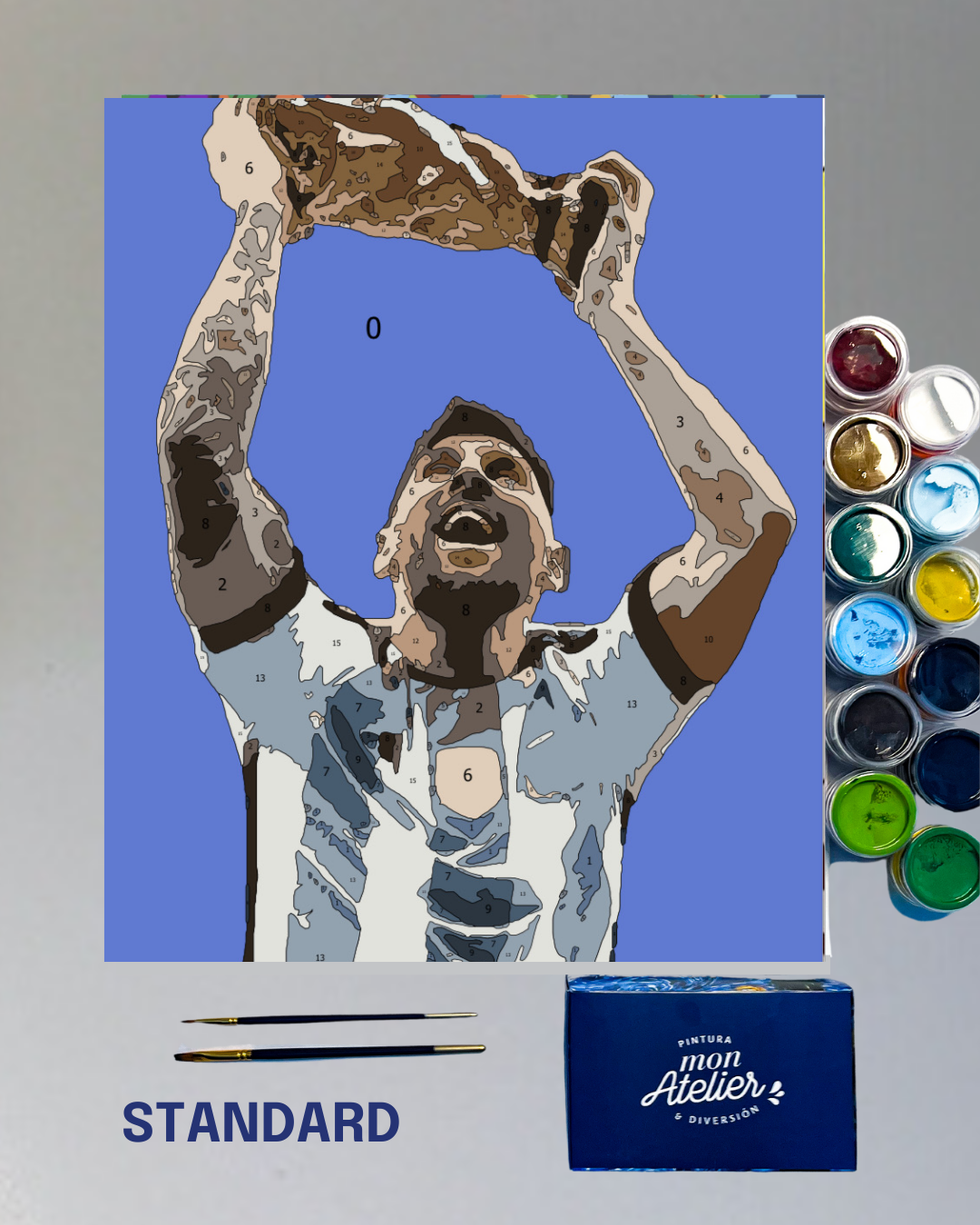 PINTURA POR NÚMERO- MESSI CAMPEON