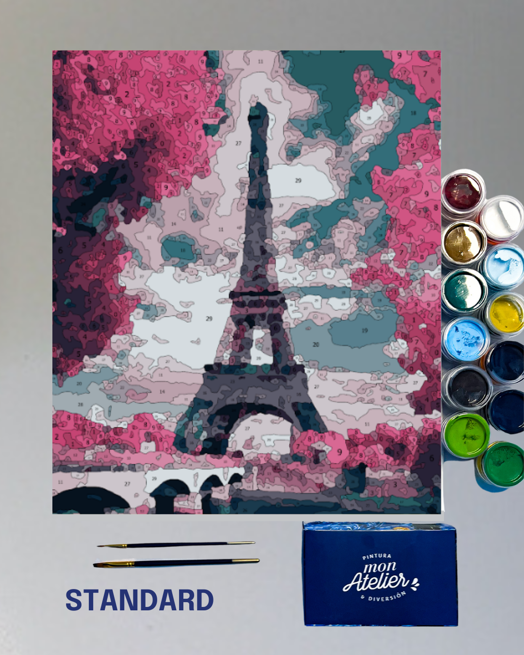 PINTURA POR NÚMERO - EIFFEL ROSA