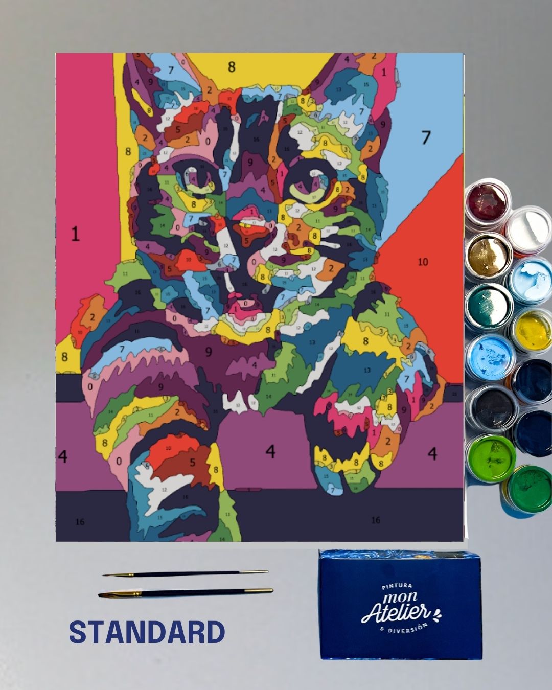 PINTURA POR NÚMERO STANDARD - POP ART CAT