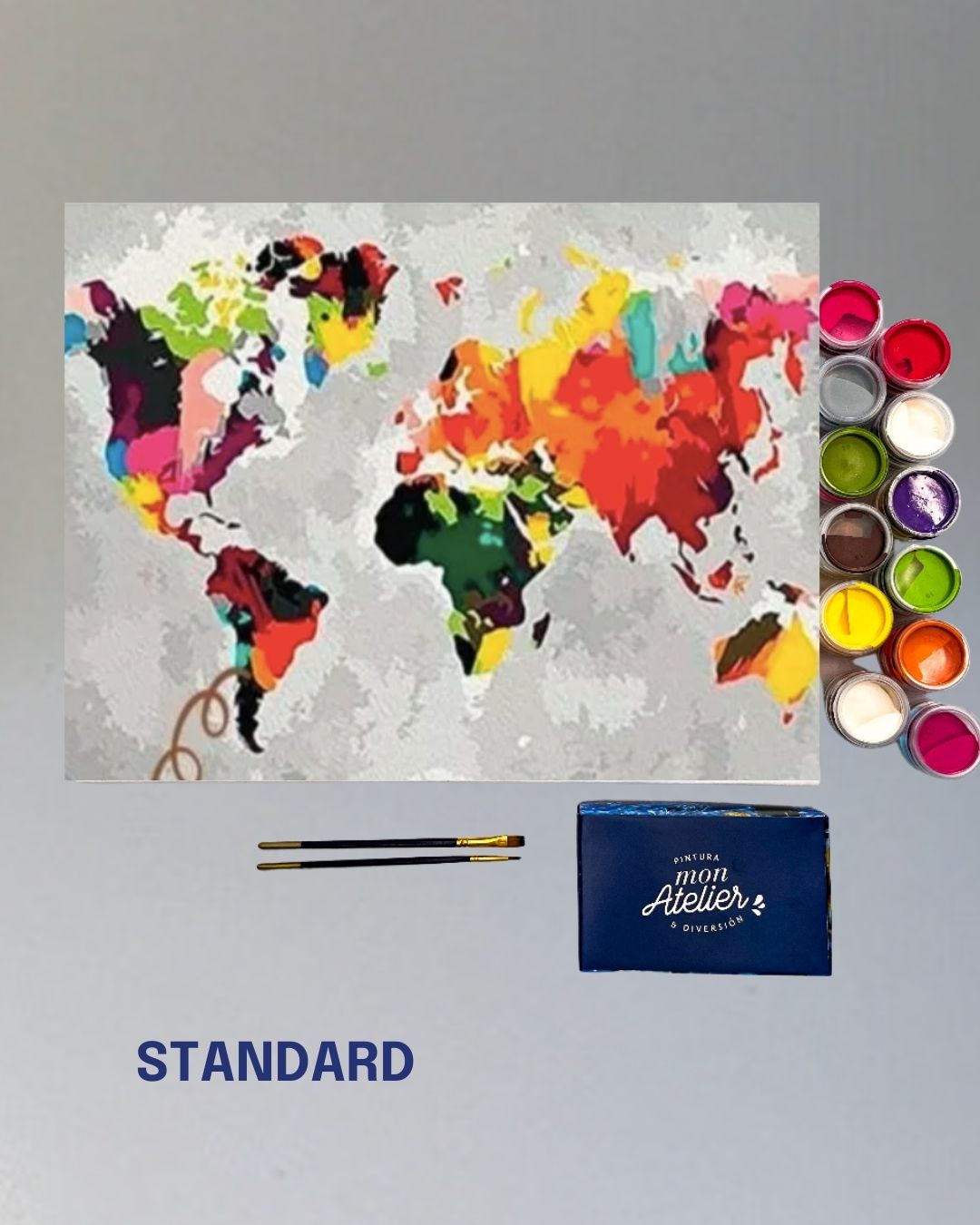PINTURA POR NÚMERO STANDARD - MAPA MUNDI