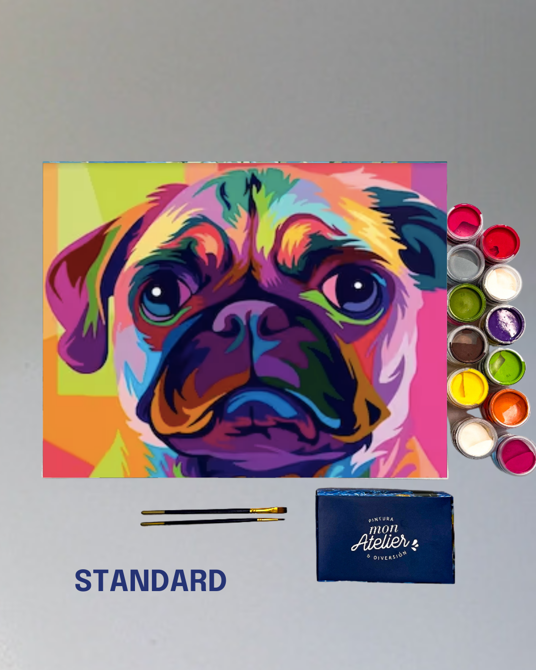 PINTURA POR NÚMERO - PUG