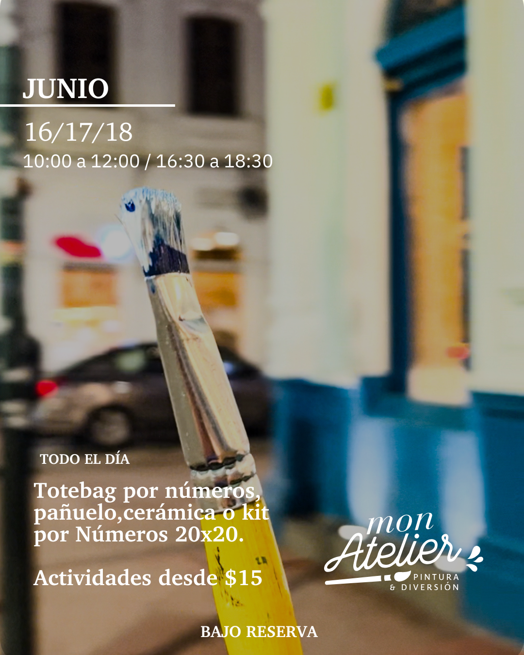 Actividad de Pintura en Quito – Lunes 16, Martes 17 y Miércoles 18 de junio