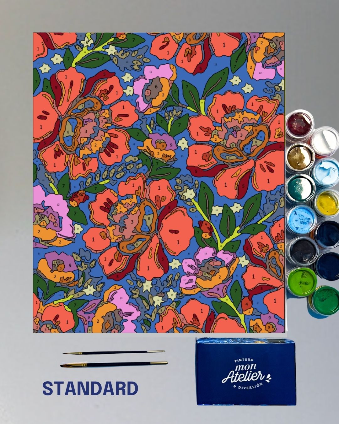 PINTURA POR NÚMERO STANDARD - SINFONIA DE FLORES