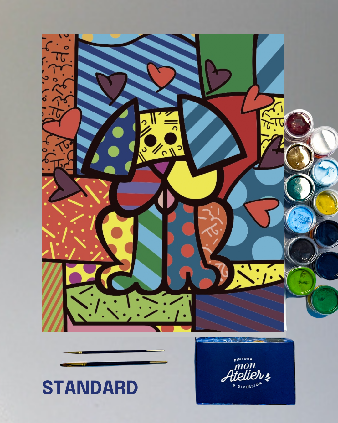 PINTURA POR NÚMERO - PERRO BRITO