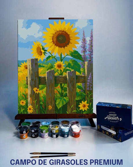 PINTURA POR NÚMEROS - CAMPO DE GIRASOLES
