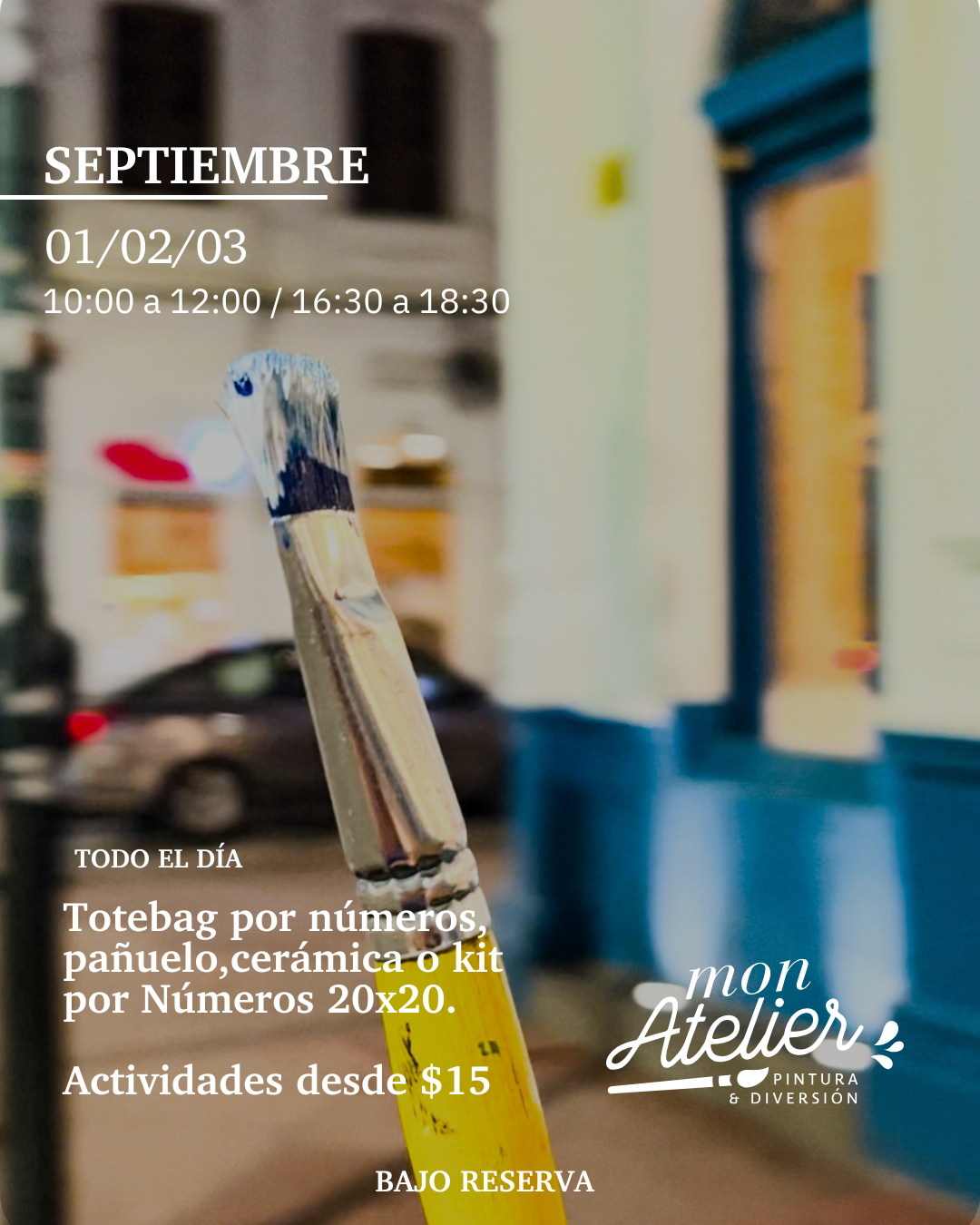 Actividad de Pintura en Quito – Lunes 01, Martes 02 y Miércoles 03 de Septiembre