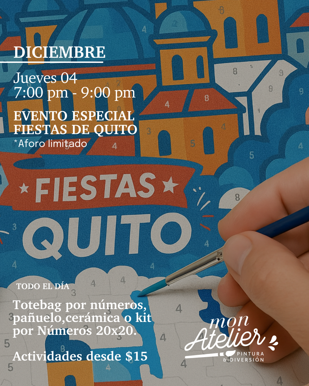 Actividad de Pintura en Quito – Jueves 04 de Diciembre Especial por Fiestas de Quito