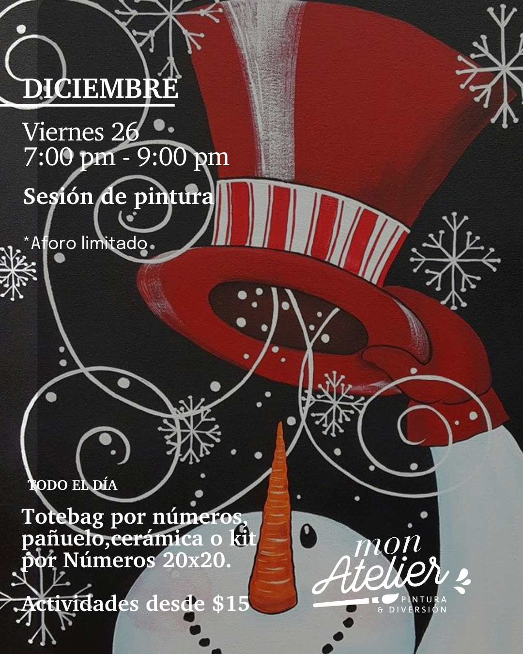 Actividad de Pintura en Quito – Viernes 26 de Diciembre