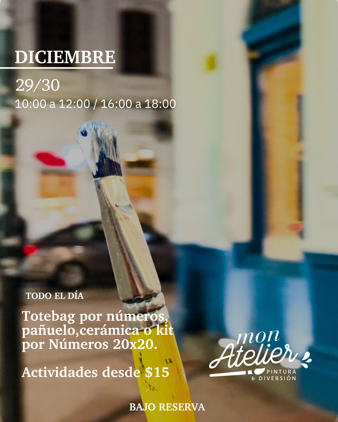 Actividad de Pintura en Quito – Lunes 29, Martes 30 y Miércoles 31 de Diciembre