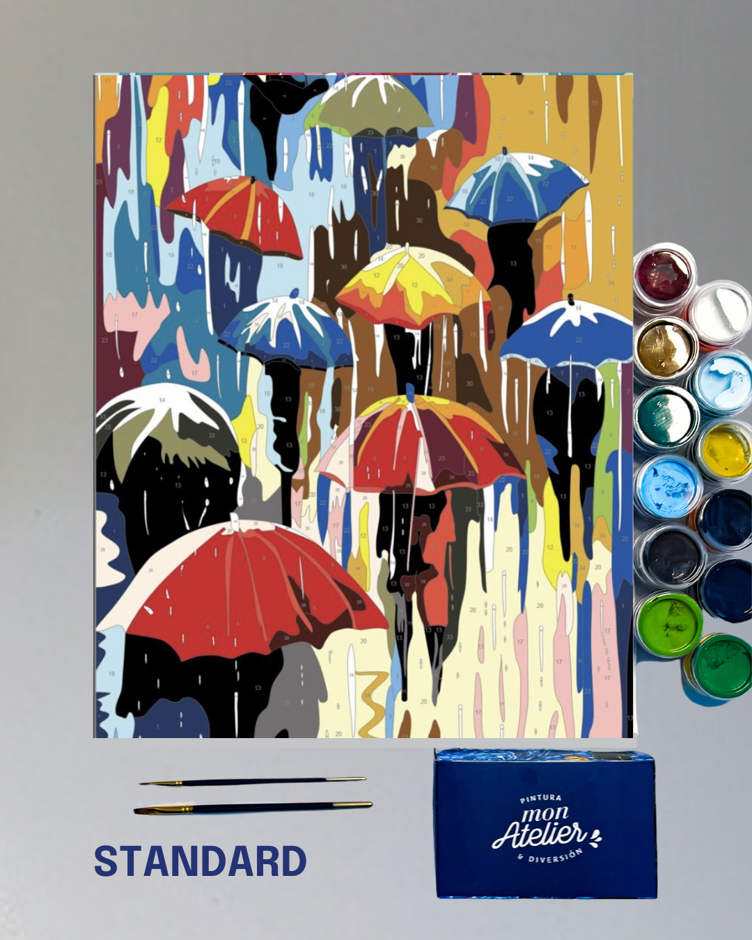 PINTURA POR NÚMERO - PARAGUAS