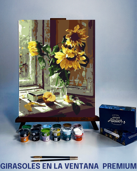 PINTURA POR NÚMEROS - GIRASOLES EN LA VENTANA