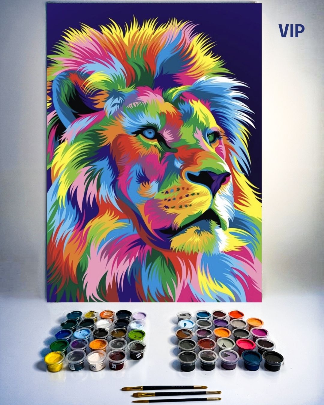 PINTURA POR NÚMERO VIP - THE LION
