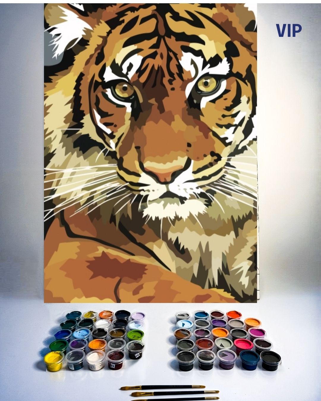 PINTURA POR NÚMERO VIP - TIGRE