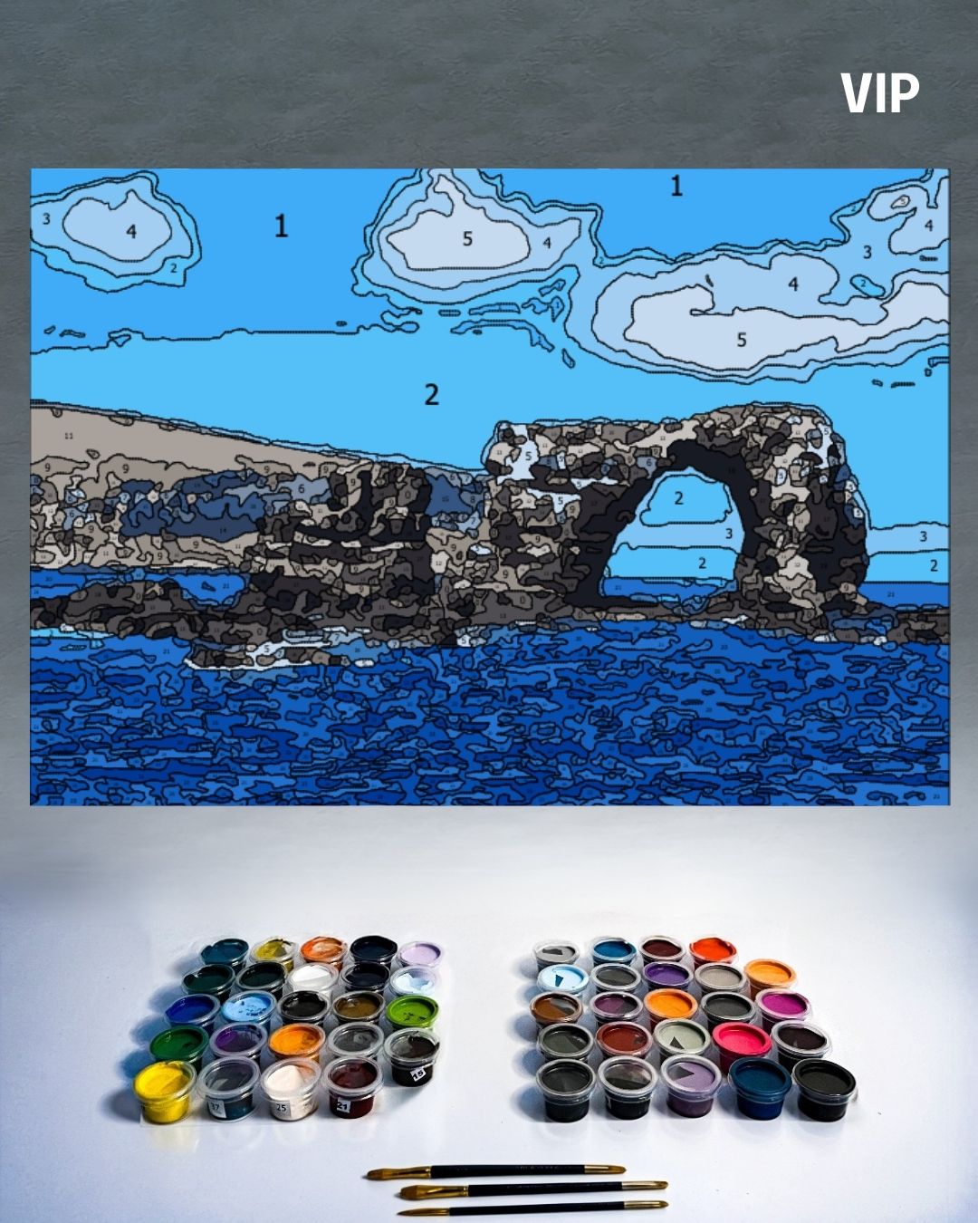 PINTURA POR NÚMERO VIP - ARCO DE DARWIN