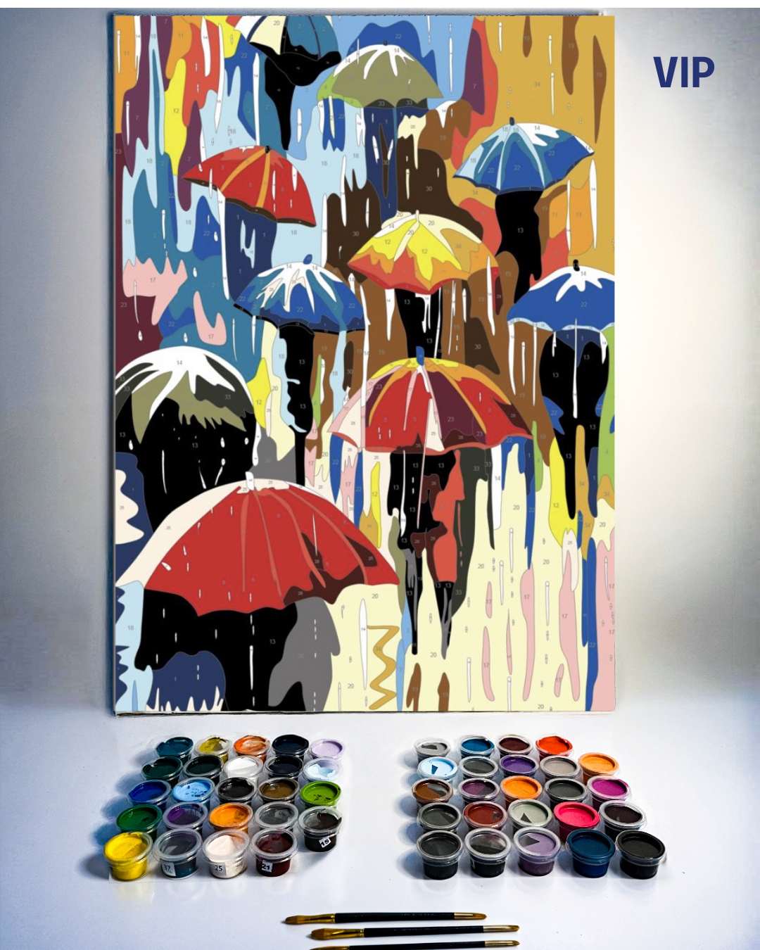 PINTURA POR NÚMERO - PARAGUAS