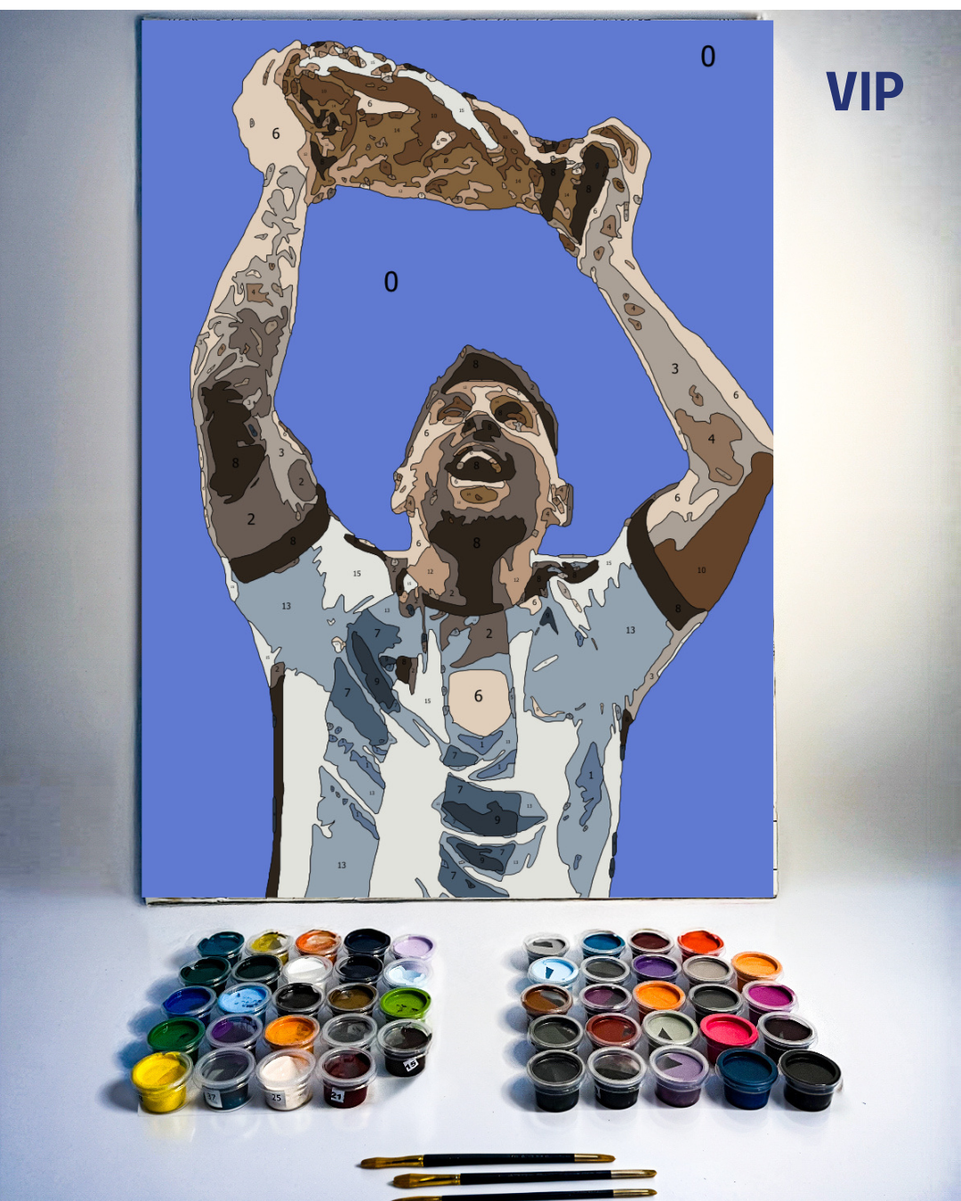 PINTURA POR NÚMERO- MESSI CAMPEON