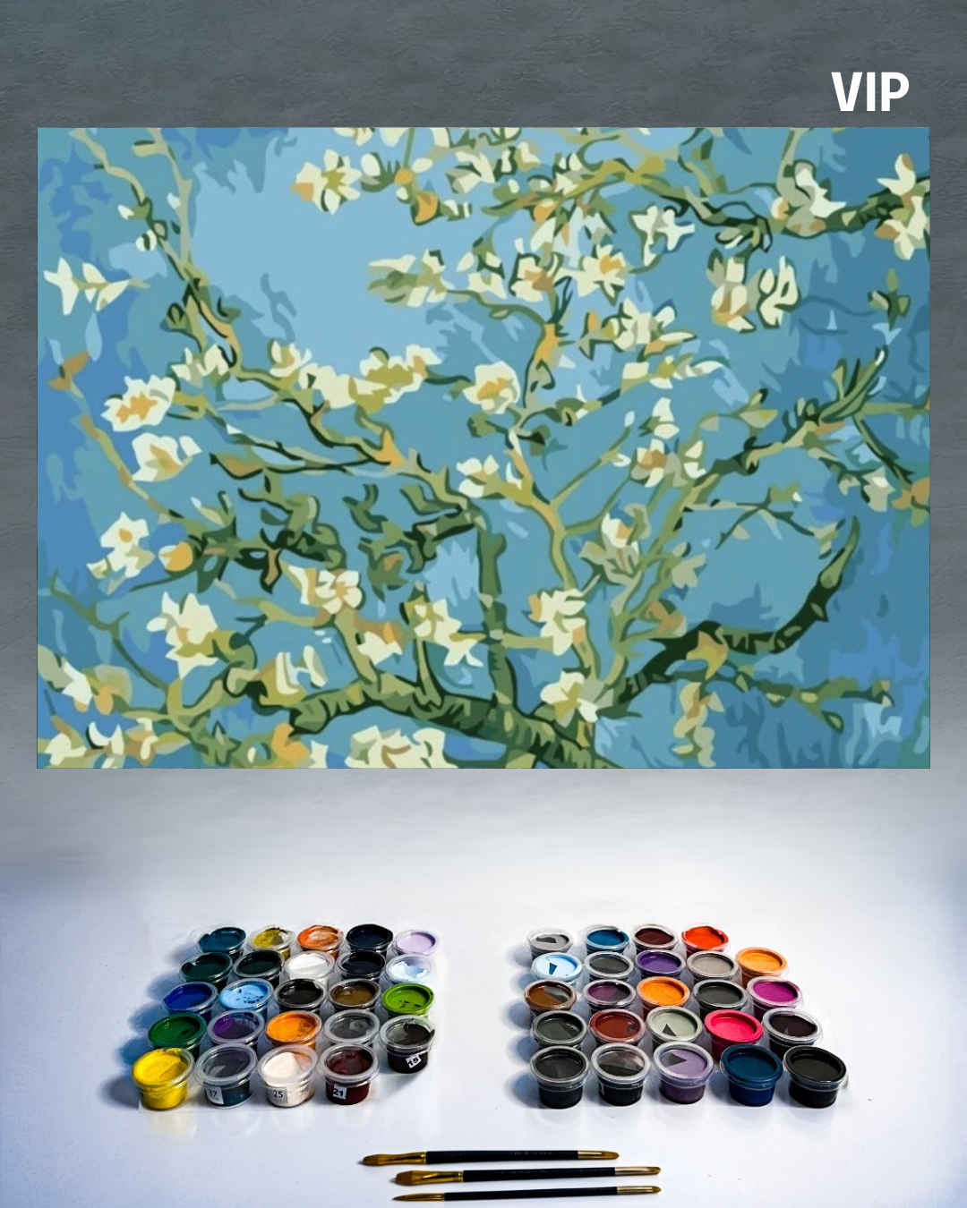 PINTURA POR NÚMERO  - ALMENDRO EN FLOR